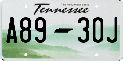 TN license plate A8930J