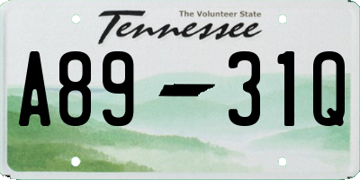 TN license plate A8931Q
