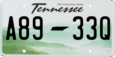 TN license plate A8933Q