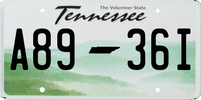 TN license plate A8936I