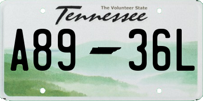 TN license plate A8936L