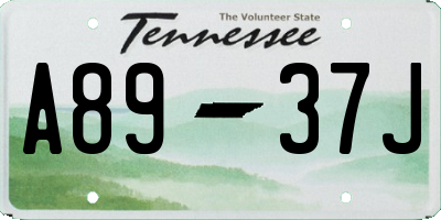 TN license plate A8937J