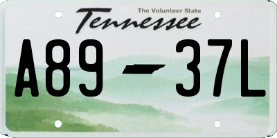TN license plate A8937L
