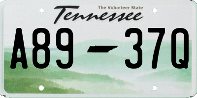 TN license plate A8937Q