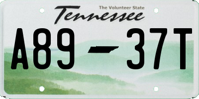 TN license plate A8937T