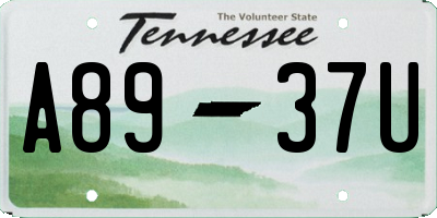 TN license plate A8937U