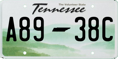 TN license plate A8938C