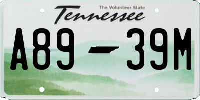 TN license plate A8939M