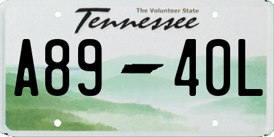 TN license plate A8940L