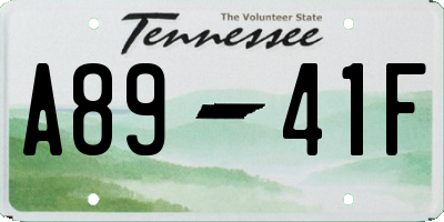 TN license plate A8941F