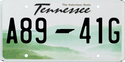 TN license plate A8941G