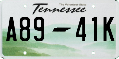 TN license plate A8941K