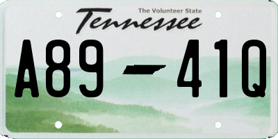TN license plate A8941Q