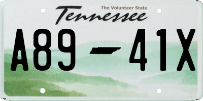 TN license plate A8941X