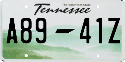 TN license plate A8941Z