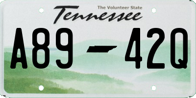 TN license plate A8942Q