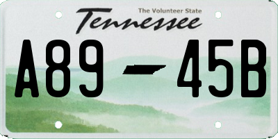 TN license plate A8945B