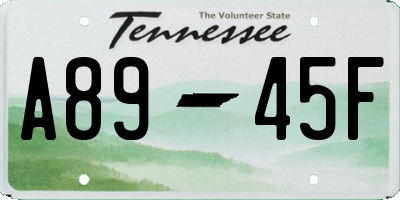 TN license plate A8945F