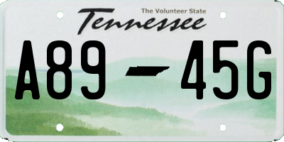 TN license plate A8945G
