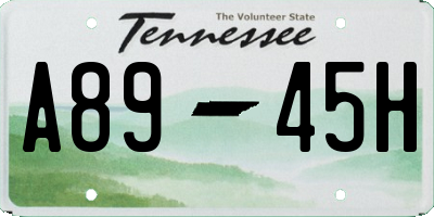 TN license plate A8945H