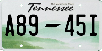 TN license plate A8945I