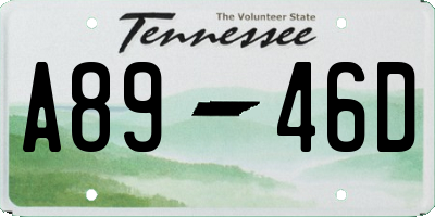 TN license plate A8946D