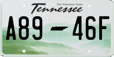 TN license plate A8946F