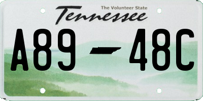 TN license plate A8948C