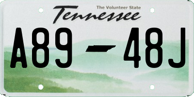 TN license plate A8948J