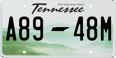 TN license plate A8948M