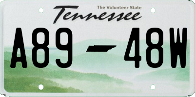 TN license plate A8948W
