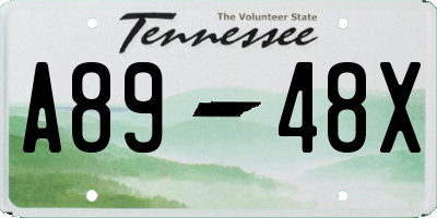 TN license plate A8948X