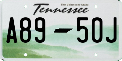 TN license plate A8950J