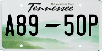 TN license plate A8950P
