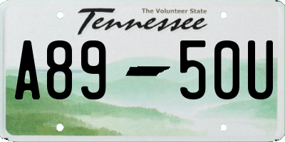 TN license plate A8950U