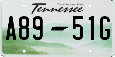 TN license plate A8951G