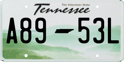 TN license plate A8953L