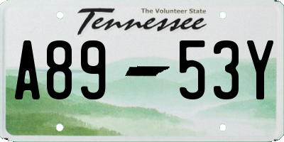 TN license plate A8953Y