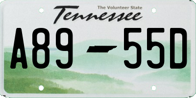 TN license plate A8955D