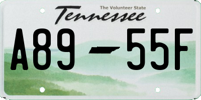 TN license plate A8955F