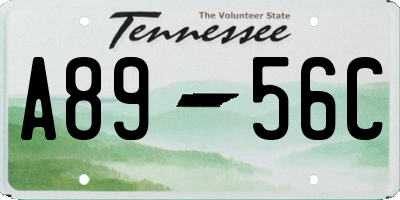 TN license plate A8956C