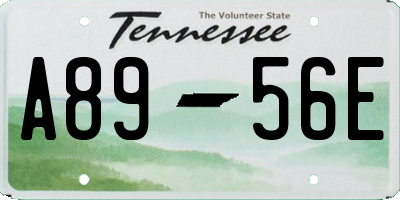 TN license plate A8956E