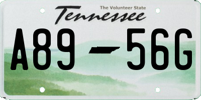 TN license plate A8956G