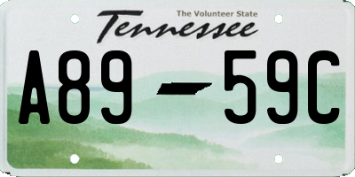 TN license plate A8959C