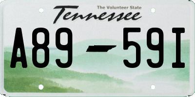 TN license plate A8959I