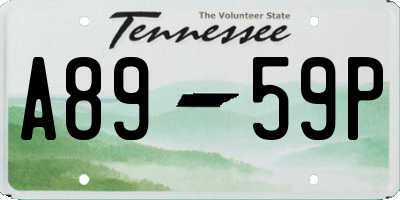 TN license plate A8959P