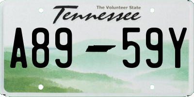 TN license plate A8959Y