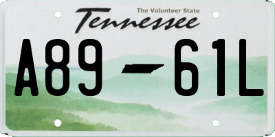 TN license plate A8961L