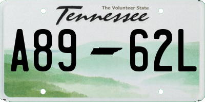 TN license plate A8962L