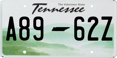 TN license plate A8962Z